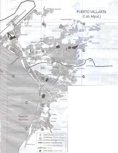 Colonia Map of Puerto Vallarta