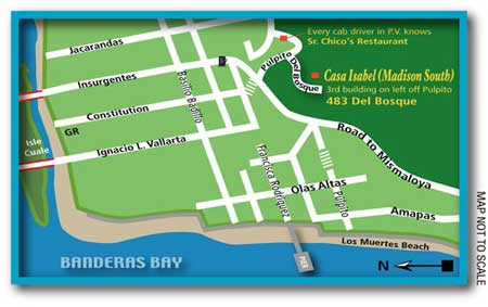 Map to Casa Isabel