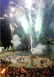 Los Arcos Fireworks, photo from Siempre Libre Los Arcos fireworks